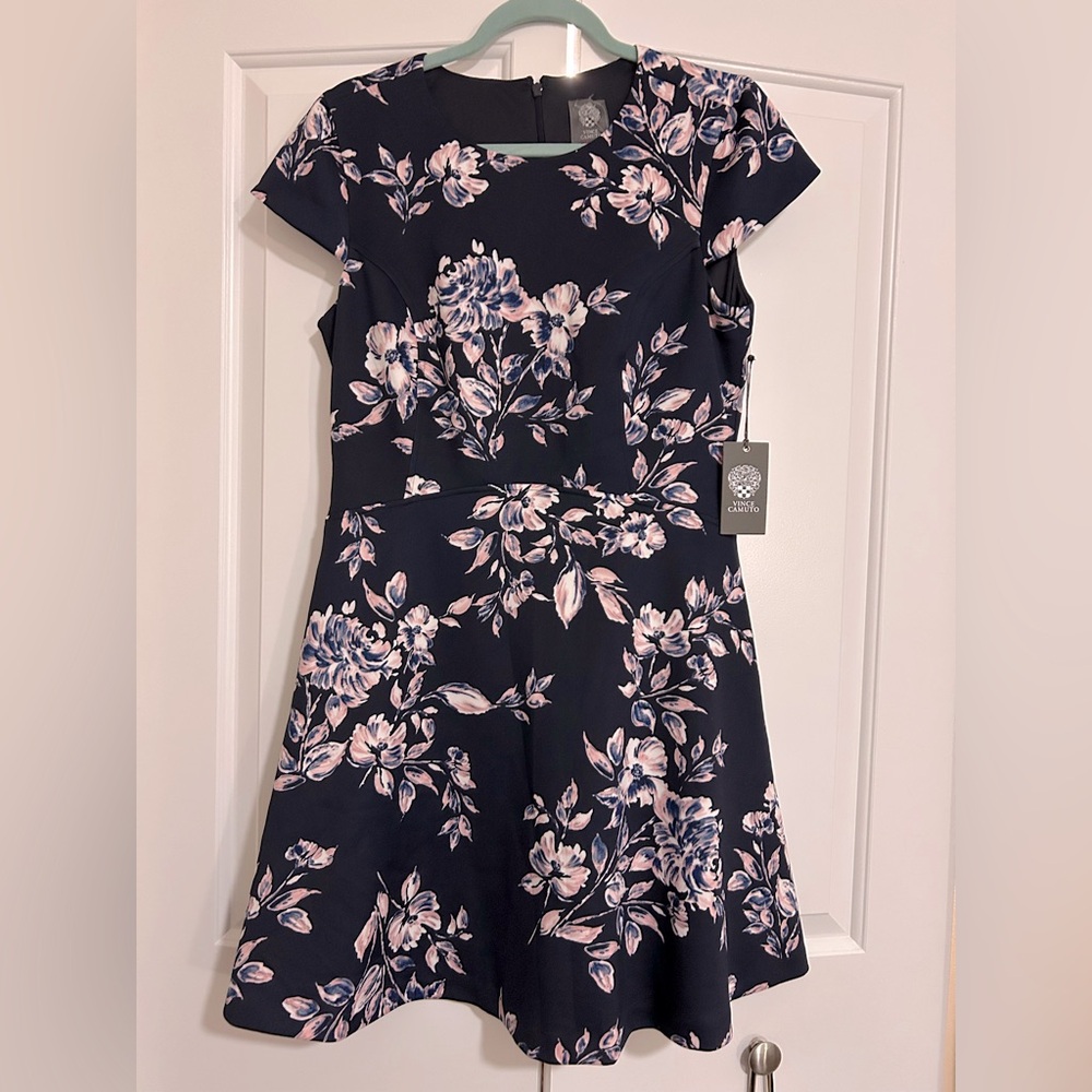 Blue and pink dress
